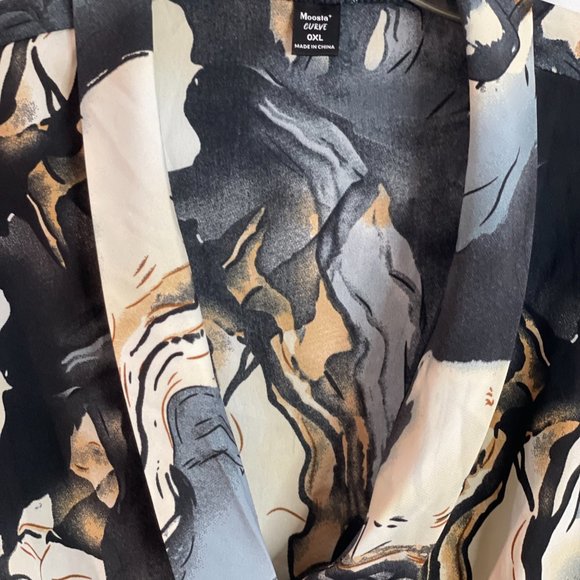 Moosta Curve Women’s Colorful Sleeveless Shirt Dress Blouse 0XL - Picture 2 of 13